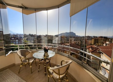 Cozy furnished penthouse 4 + 2, 155m2, with panoramic sea views, a jacuzzi and a glazed balcony, Alanya ID-14289 фото-8