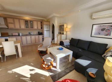 Cozy furnished penthouse 4 + 2, 155m2, with panoramic sea views, a jacuzzi and a glazed balcony, Alanya ID-14289 фото-11
