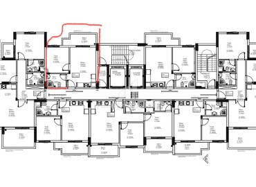 Двухкомнатная квартира, 57м², в комплексе с бассейном на окончательном этапе строительства в Тедже, Мерсин ID-14295 фото-13