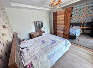 Меблированная квартира с двумя спальнями, 110м², в комплексе с бассейном в 500м от моря в районе Мерсина - Тедже ID-14296 фото-12