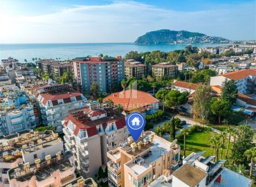 Furnished two bedroom apartment, 90m², in an urban-type house, 300m from the sea in Oba, Alanya ID-11401 фото-13