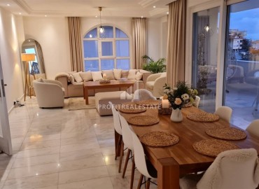 Luxury furnished villa 300 m2, with four bedrooms, sea views and underfloor heating, Tepe, Alanya ID-14292 фото-24
