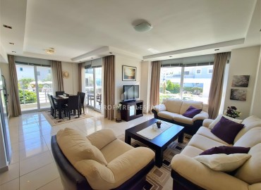 Furnished 2 + 1 apartment with access to the garden, in a well-maintained residential residence, Oba, Alanya, 120 m2 ID-14366 фото-3