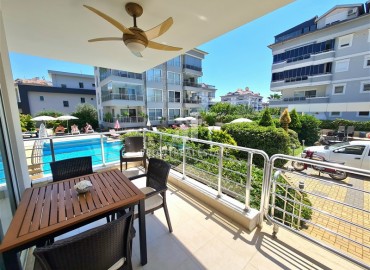 Furnished 2 + 1 apartment with access to the garden, in a well-maintained residential residence, Oba, Alanya, 120 m2 ID-14366 фото-11