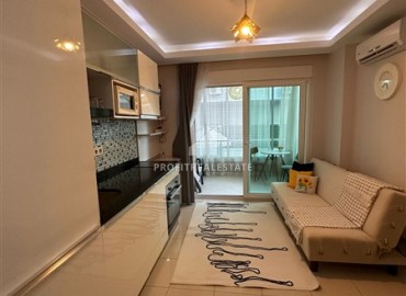 Cozy furnished apartment 1 + 1, 42m², with a glazed balcony, 300m from the sea in Oba, Alanya ID-14368 фото-3