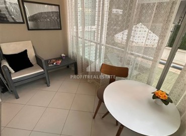 Cozy furnished apartment 1 + 1, 42m², with a glazed balcony, 300m from the sea in Oba, Alanya ID-14368 фото-7