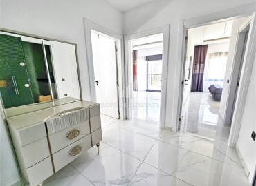 Меблированная трехкомнатная квартира 85м2, со стильным интерьером, в 300 метрах от моря, Каргыджак, Аланья ID-14410 фото-10