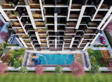 Студии и двухкомнатные квартиры, 44-75,5м², в элитном комплексе на этапе строительства в районе Арпачбахшиш, Мерсин, с беспроцентной рассрочкой ID-14468 фото-5