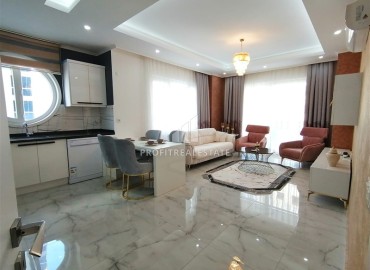 Furnished one-bedroom apartment 65m2, with designer interior, 500 meters from the sea, Mahmutlar, Alanya ID-14481 фото-9