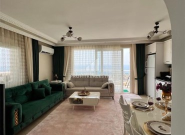 Изысканная меблированная квартира 2+1, 120м2, с видом на море, в 150 метрах от пляжа в Махмутларе, Аланья ID-14502 фото-5