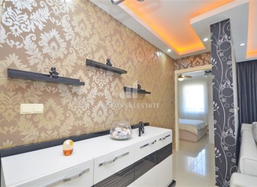 Трехкомнатные апартаменты с дизайнерским интерьером, в 200 метрах от моря, Каргыджак, Аланья, 110 м2 ID-14518 фото-7