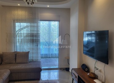Large furnished one-bedroom apartment 81m2, with a glazed balcony, 400 meters from the sea, Mahmutlar, Alanya ID-14523 фото-2