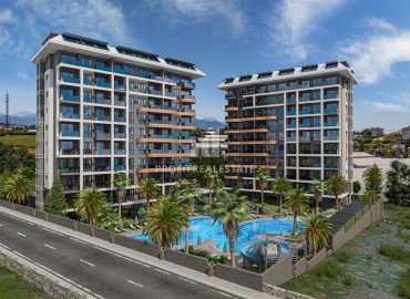 One-bedroom unfurnished apartment, 58m2, in a new residential residence with facilities in Avsallar, Alanya ID-14585 фото-1