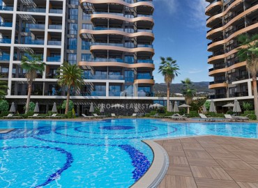 One-bedroom unfurnished apartment, 58m2, in a new residential residence with facilities in Avsallar, Alanya ID-14585 фото-4
