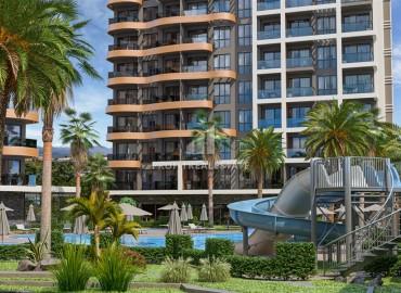 One-bedroom unfurnished apartment, 58m2, in a new residential residence with facilities in Avsallar, Alanya ID-14585 фото-5