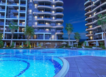 One-bedroom unfurnished apartment, 58m2, in a new residential residence with facilities in Avsallar, Alanya ID-14585 фото-9