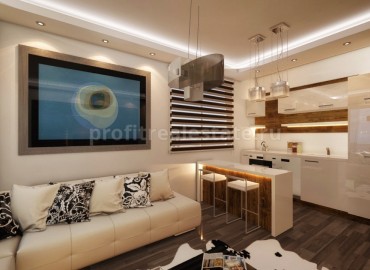 Трехкомнатные апартаменты в новом жилом комплексе в Махмутларе в 350 метрах от моря, Алания, 95 кв.м. ID-1140 фото-12