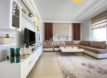 Элегантная меблированная квартира 2+1, 110м2, с видом на море, в 250 метрах от пляжа, Махмутлар, Аланья ID-14731 фото-5
