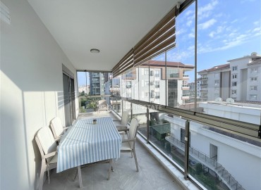 Меблированная трехкомнатная квартира, 110м², в комплексе премиум класса в 150м от моря в Кестеле, Алания ID-14752 фото-19