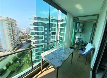 Меблированная квартира 1+1, с застекленным балконом и видом на море, в комплексе с инфраструктурой, Махмутлар, Аланья ID-14762 фото-12