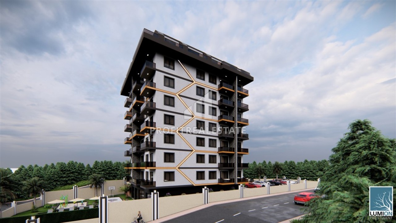 Новые двухкомнатные апартаменты в жилом комплексе 2023 года, Авсаллар, Аланья, 47 м2 ID-14892 фото-2