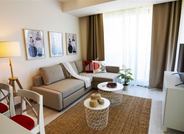 Апартаменты 1+1, без мебели, в новой резиденции с бассейном, Гёксу, Кепез, Анталия, 60 м2 ID-14902 фото-3
