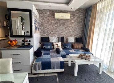 Furnished apartment 1+1, with private access to the pool, 200 meters from a comfortable beach, in the Oba area, Alanya 55 m2 ID-14975 фото-4