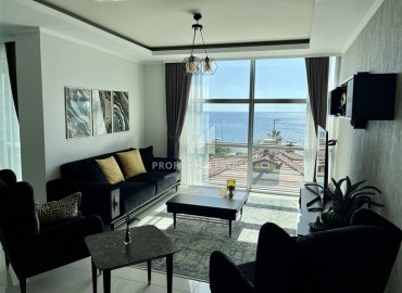 View duplex apartment 2+1, with designer interior, 100 meters from the sea, Kestel, Alanya, 180 m2 ID-15022 фото-2
