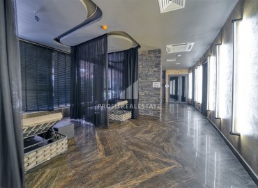 Видовая трёхкомнатная меблированная квартира 105м²,  в 50 м от моря, в комплексе премиум класса, Каргыджак, Аланья ID-15026 фото-10