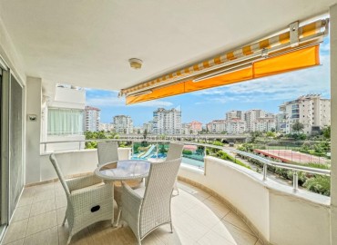 Elegant furnished apartment 2+1, 118 m2, with glazed balcony, in a residence with facilities, Cikcilli, Alanya ID-15065 фото-21
