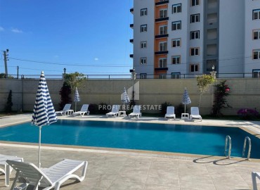 Partially furnished one-bedroom apartment 55m², in a residential residence with facilities in Avsallar, Alanya ID-15069 фото-8