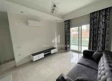 Partially furnished one-bedroom apartment 55m², in a residential residence with facilities in Avsallar, Alanya ID-15069 фото-14