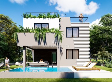 Новый инвестиционный проект класса люкс: комплекс вилл 232-250м² с личными бассейнами и садами, Искеле, Северный Кипр ID-15087 фото-6