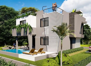 Новый инвестиционный проект класса люкс: комплекс вилл 232-250м² с личными бассейнами и садами, Искеле, Северный Кипр ID-15087 фото-1