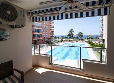 Luxurious furnished apartment 2+1, 115m², with sea views, on the first coastline in Mahmutlar, Alanya ID-15131 фото-9
