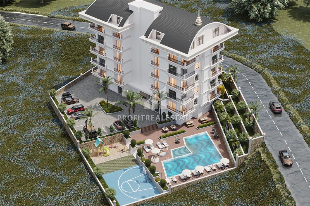 Перспективный инвестиционный проект в 550м от моря в районе Алании – Тосмур: квартиры 1+1 и дуплексы 2+1, 58-115м² ID-15139 фото-2