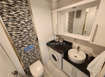Cozy apartment 1+1, 65m², with glazed balcony, in a residence with extensive facilities in Oba, Alanya ID-15174 фото-6