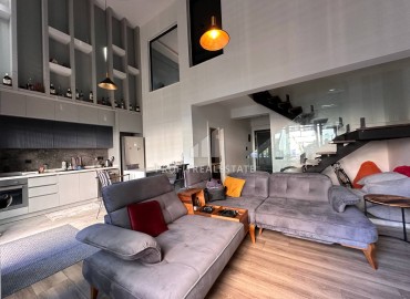 Меблированная дуплекс - вилла 2+1 в стиле «лофт», 120м², в комфортабельной новой резиденции в Арпачбахшиш, Эрдемли ID-15182 фото-4