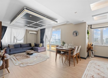 Дизайнерские апартаменты с авторским интерьером, 2+1, 130м², с видом на море, в 150 метрах от пляжа, Тосмур, Аланья ID-15203 фото-3
