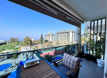 Luxurious one-bedroom apartment, 65m², with sea views in a premium residence, in Kargicak, Alanya ID-15414 фото-14