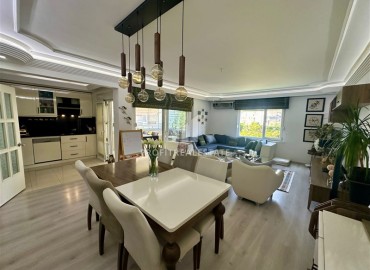Elegant furnished penthouse 3+1, 220m², with separate kitchen and glazed balcony, in Oba, Alanya ID-15489 фото-7