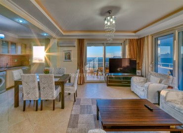 Beautiful elegant furnished apartment 2+1, 110m², with panoramic views of the Mediterranean Sea, in Mahmutlar, Alanya ID-15496 фото-9