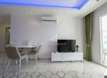 Bright furnished apartment 1+1, 55m², in a residence with the facilities of a five-star hotel, Oba, Alanya ID-15524 фото-6