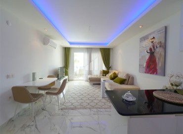 Bright furnished apartment 1+1, 55m², in a residence with the facilities of a five-star hotel, Oba, Alanya ID-15524 фото-7