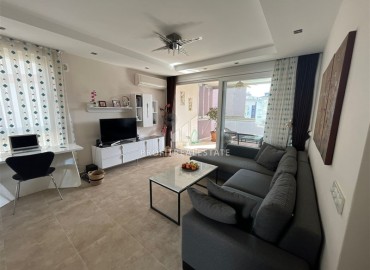 Bright furnished apartment 2+1, 85m², with heated floors and glazed balcony, Oba, Alanya ID-15552 фото-4