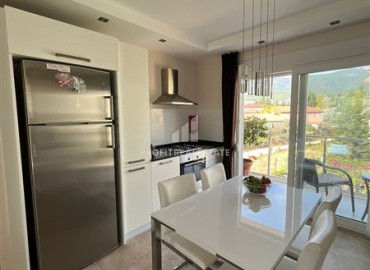 Bright furnished apartment 2+1, 85m², with heated floors and glazed balcony, Oba, Alanya ID-15552 фото-7