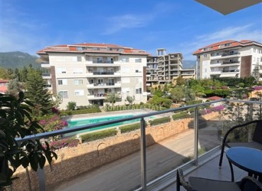 Bright furnished apartment 2+1, 85m², with heated floors and glazed balcony, Oba, Alanya ID-15552 фото-16