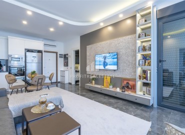 Modern furnished apartment 1+1, 62m², in a new residence with facilities, Oba, Alanya ID-15577 фото-3