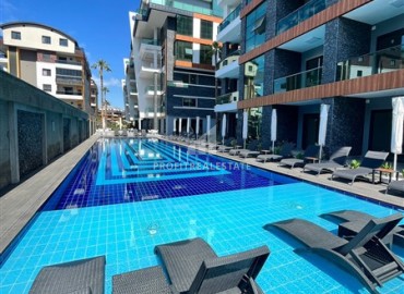 Modern furnished apartment 1+1, 62m², in a new residence with facilities, Oba, Alanya ID-15577 фото-11