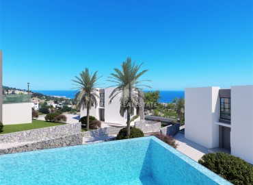 Виллы класса премиум от застройщика, с тремя спальнями, инфинити-бассейнами и видом на море, в Эсентепе, Северный Кипр ID-15583 фото-6